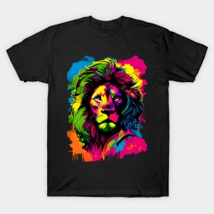 Techno color Lion T-Shirt